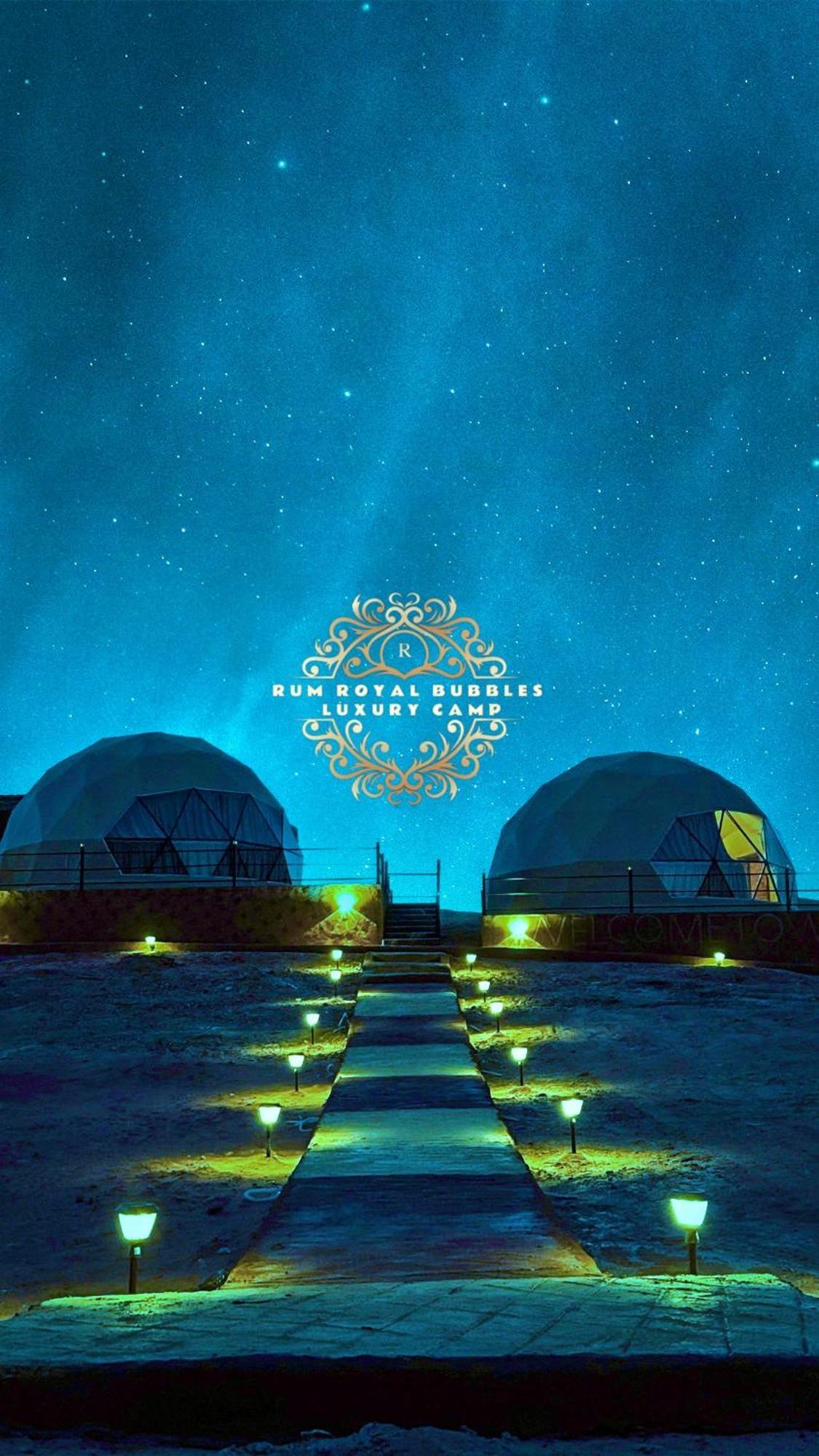 Ferienwohnung Rum Royal Bubbles Luxury Camp Wadi Rum Exterior foto